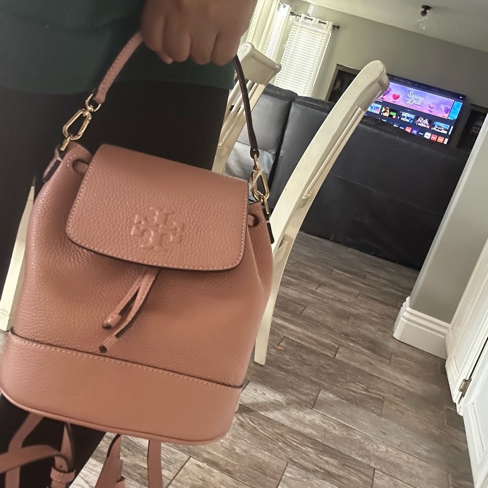New Tory Burch Thea backpack /satchel/ shoulder leather bag <each>398 re… - Picture 6 of 16